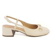 SAPATILHA SLINGBACK SALTO BLOCO BRANCO BRIDAO C 30574 0006 0001 ANACAPRI - Vintedoisk
